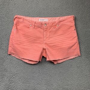 Carve Designs Shorts Womens 12 Pink Corduroy Raw Hem Mid Rise Stretch Casual
